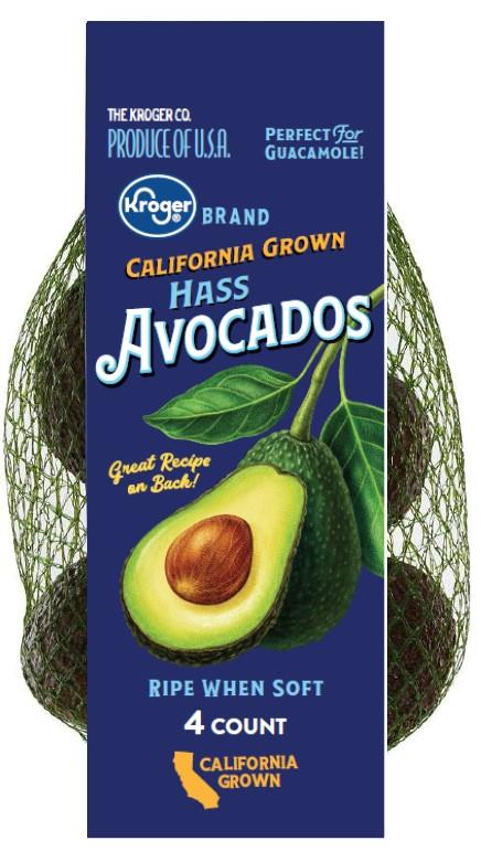 Western Kroger divisions featured California-branded bags of avocados as part of their California avocado-season promotions. 
