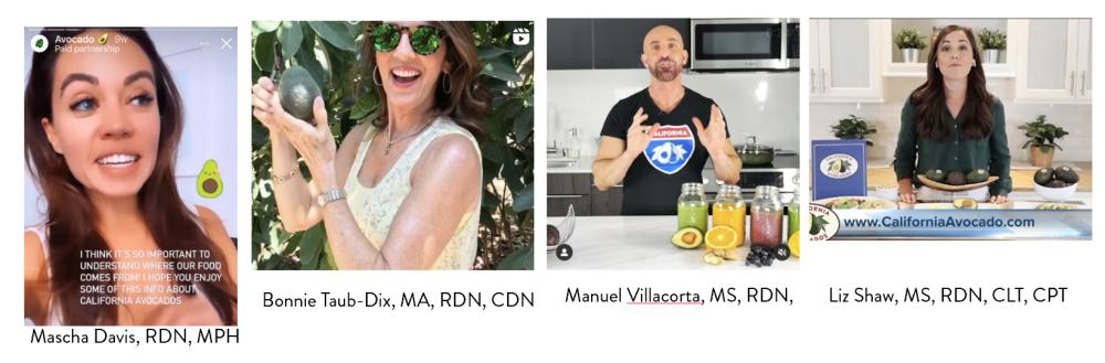 Living Well Brand Advocates for the 2021-22 California avocado season