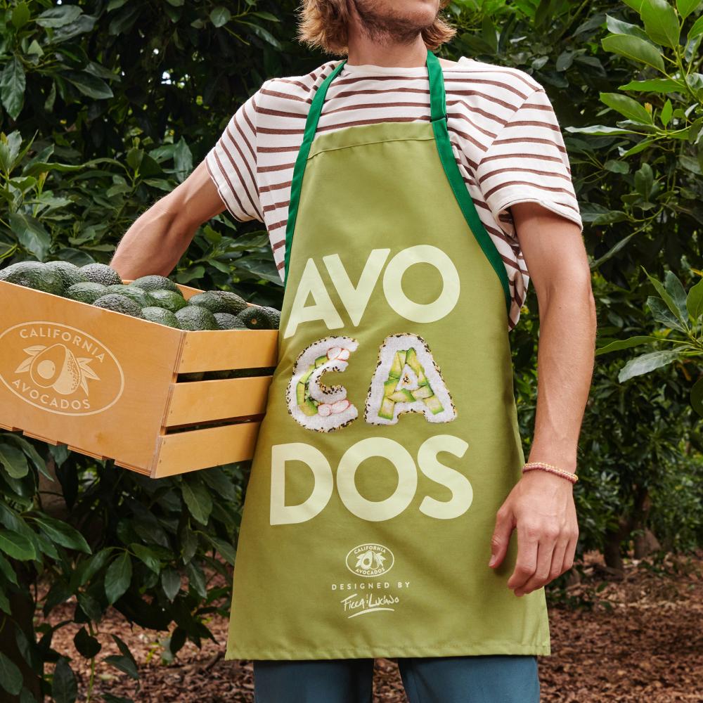 The California Taste Apron is perfect for preparing California avocado dishes.