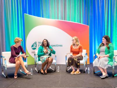 Angela Fraser joined the IFPA Women in Leadership Panel on stage and led small group discussion sessions.